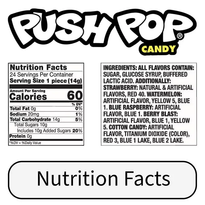 Push Pop Variety Pack Candy, 0.5 oz., 24 ct. 3