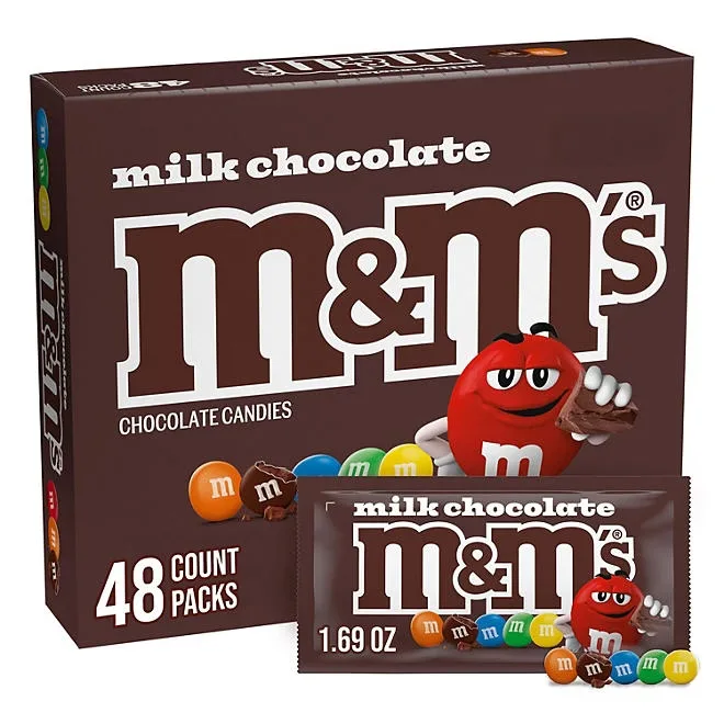 M&M'S Milk Chocolate Candy, Full Size, 1.69 oz., 48 pk. 2