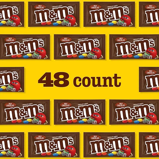 M&M'S Milk Chocolate Candy, Full Size, 1.69 oz., 48 pk. 5