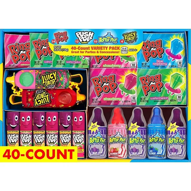 Bazooka Candy, Variety Pack, 40 ct. 2