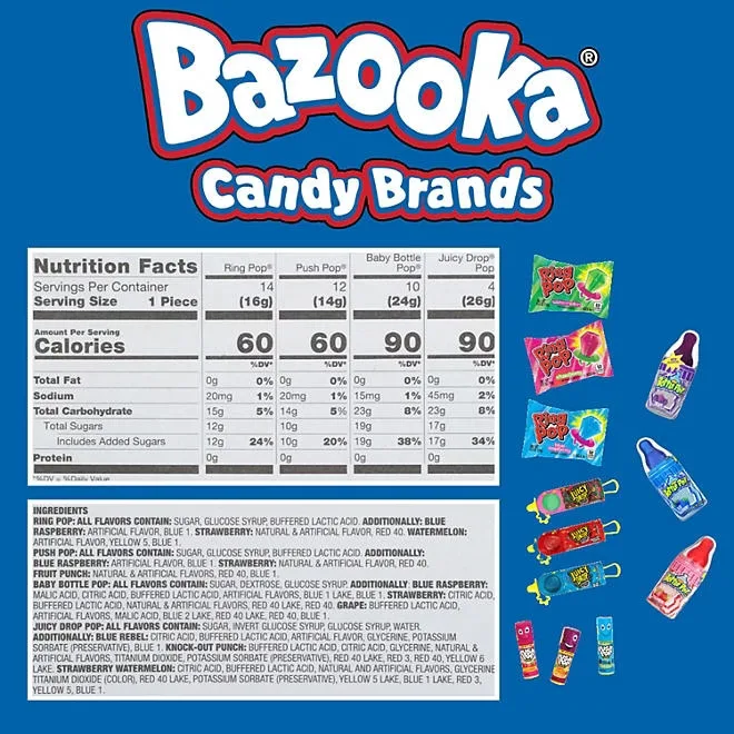 Bazooka Candy, Variety Pack, 40 ct. 3