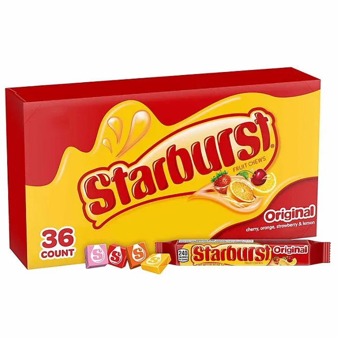 Starburst Original Fruity Chewy Candy, Full Size, 2.07 oz., 36 ct. 2