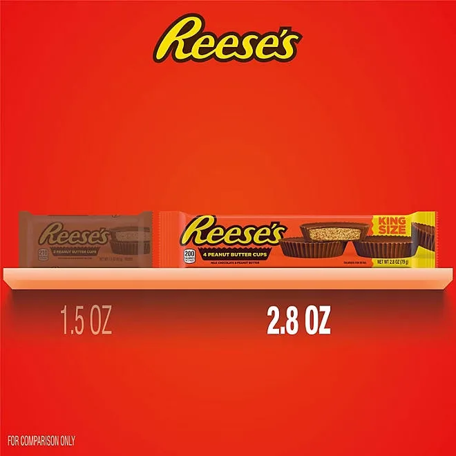REESE'S Milk Chocolate Peanut Butter Cups, King Size, 2.8 oz., 24 pk. 5