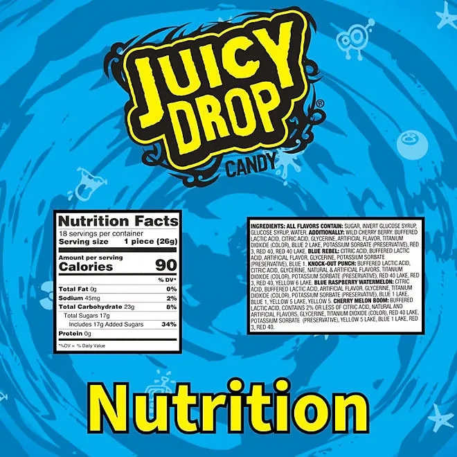Juicy Drop Pop Sour Candy,18 ct. 3