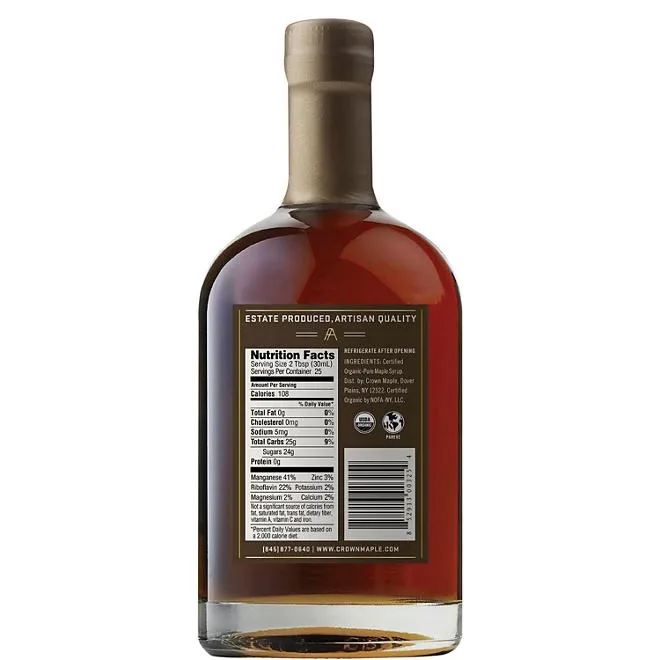 Crown Maple Organic Maple Syrup, 25 fl oz. 3
