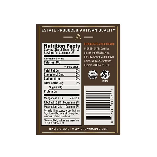Crown Maple Organic Maple Syrup, 25 fl oz. 4
