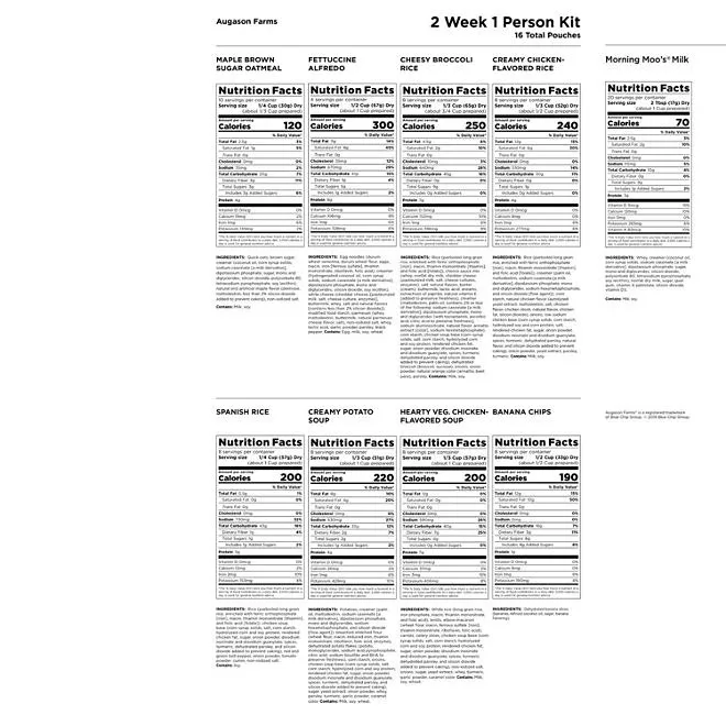 Augason Farms Emergency Food Supply, 2-Weeks 1-Person QSS Certified, 14 lbs. 3