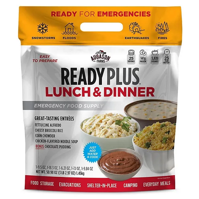 Augason Farms Ready Plus Lunch & Dinner Emergency Food Supply, 50.98 oz. 2