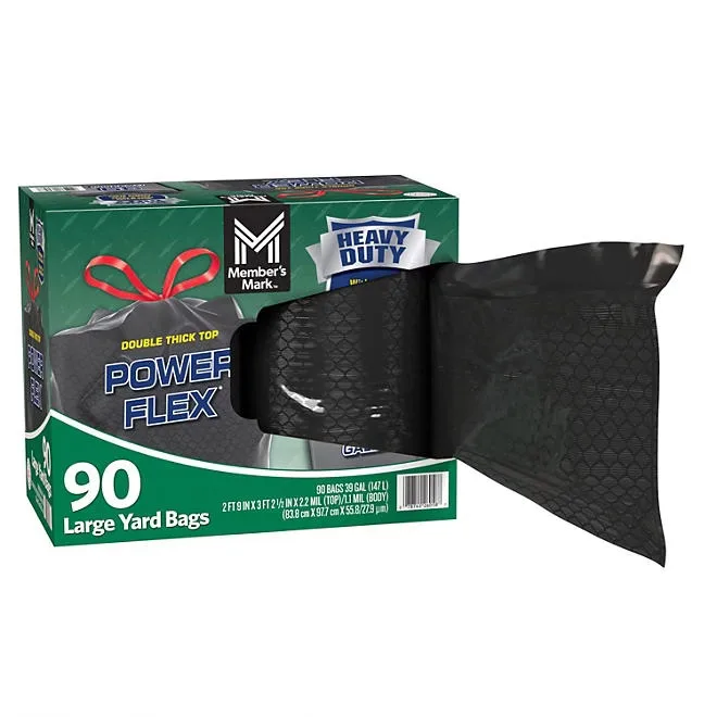 Member's Mark Heavy Duty 39-Gallon Yard Trash Bags, Unscented, 90 ct. 4