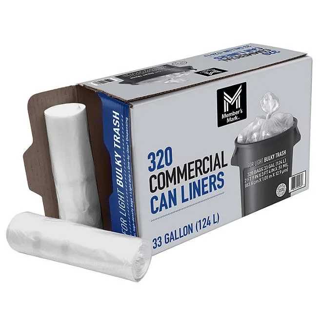 Member's Mark 33 Gallon Commercial Can Liners, 320 ct. 3