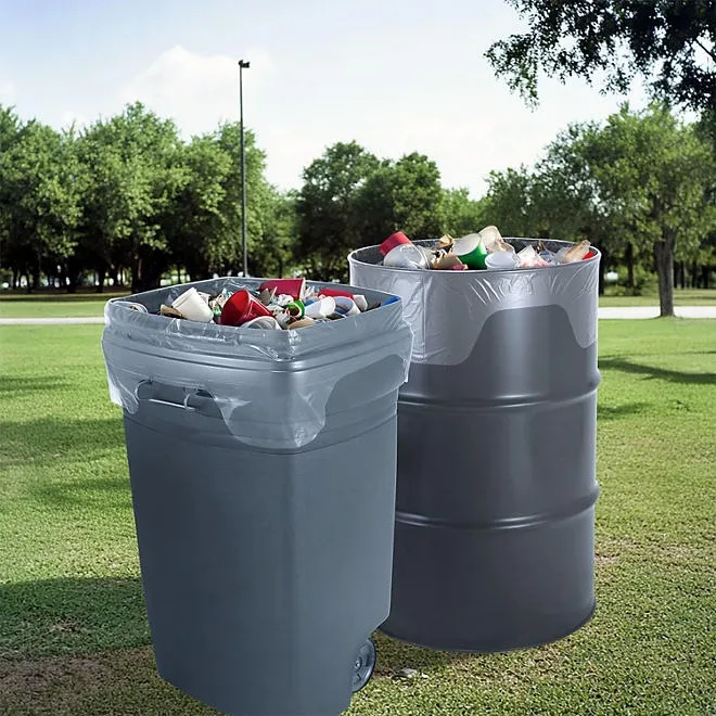 Husky 55-Gallon Clear Flap Tie Drum Liner Trash Bags (80 ct.) 5