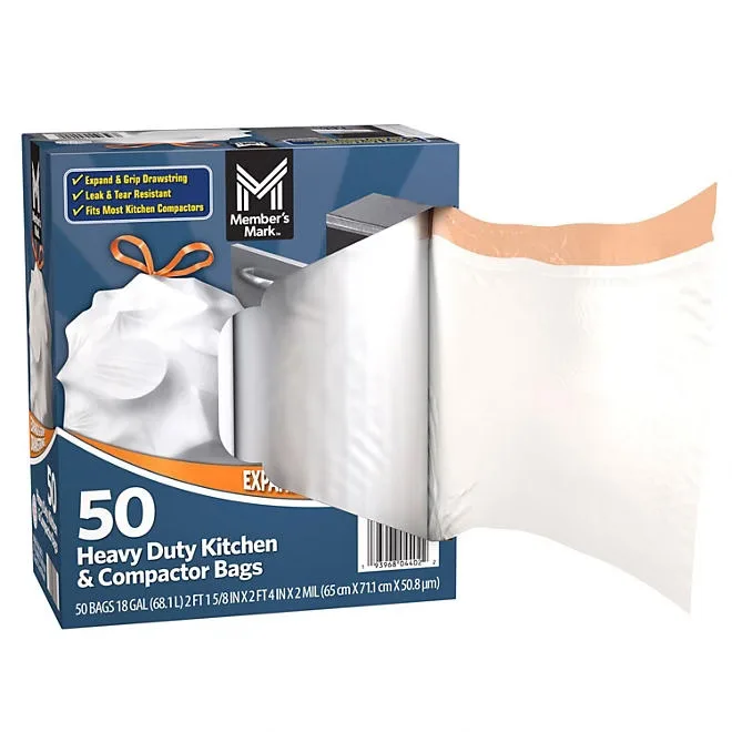 Member's Mark Heavy Duty 18-Gallon Kitchen & Compactor Trash Bags, 50 ct. 4