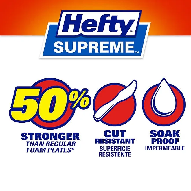 Hefty Supreme Foam Disposable Lunch Plates, 8 7/8", 250 ct. 4