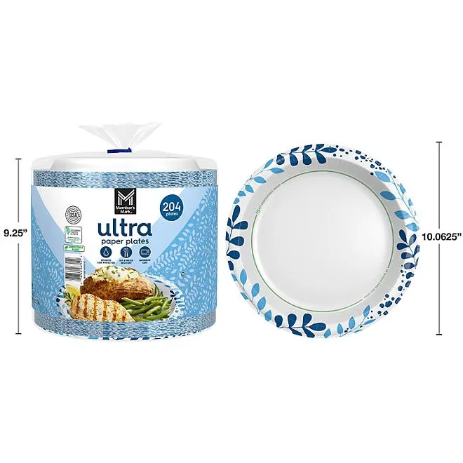 Member's Mark Ultra Dinner Paper Plates, 10", 204 ct. 3