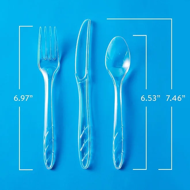 Member's Mark Clear Cutlery Combo Pack, Forks, Knives, Spoons 360 ct. 3