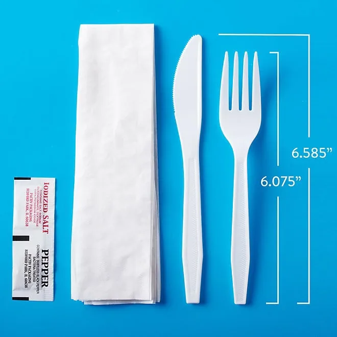 Member's Mark White Plastic Cutlery Packets 200 ct. 3