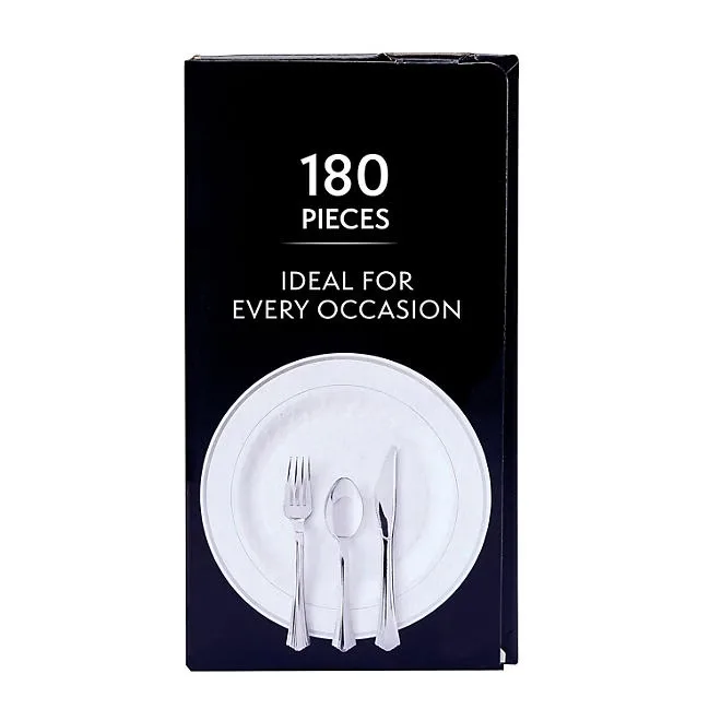 Member's Mark Premium Silver-Look Cutlery Combo 180 ct. 3