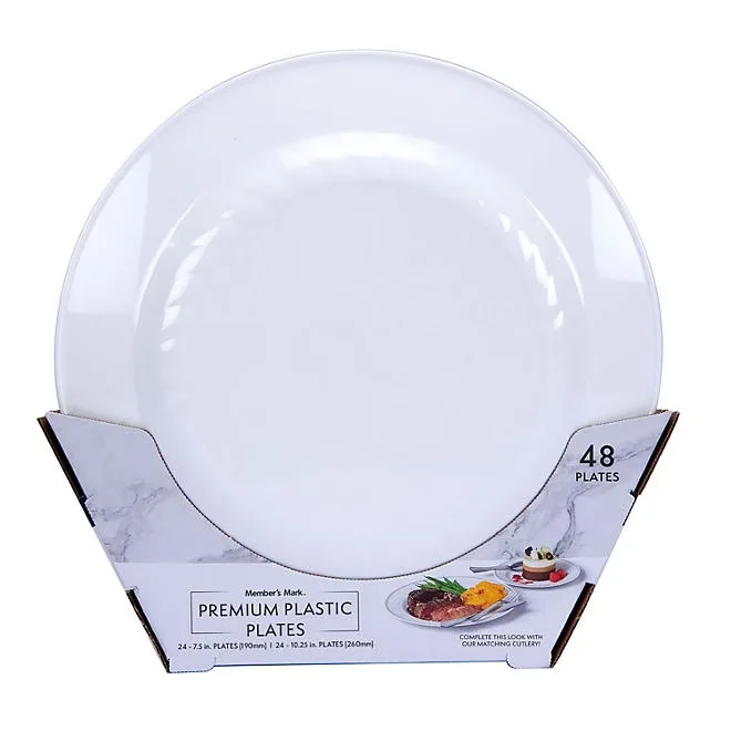 Member's Mark Premium Plastic Heavyweight Plates, Combo Pack 48 ct. 4