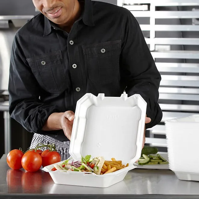 Hefty Supreme Foam Hinged Lid Container, 1-Compartment, 125 ct. 4