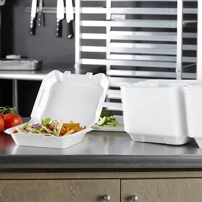 Hefty Supreme Foam Hinged Lid Container, 1-Compartment, 125 ct. 3