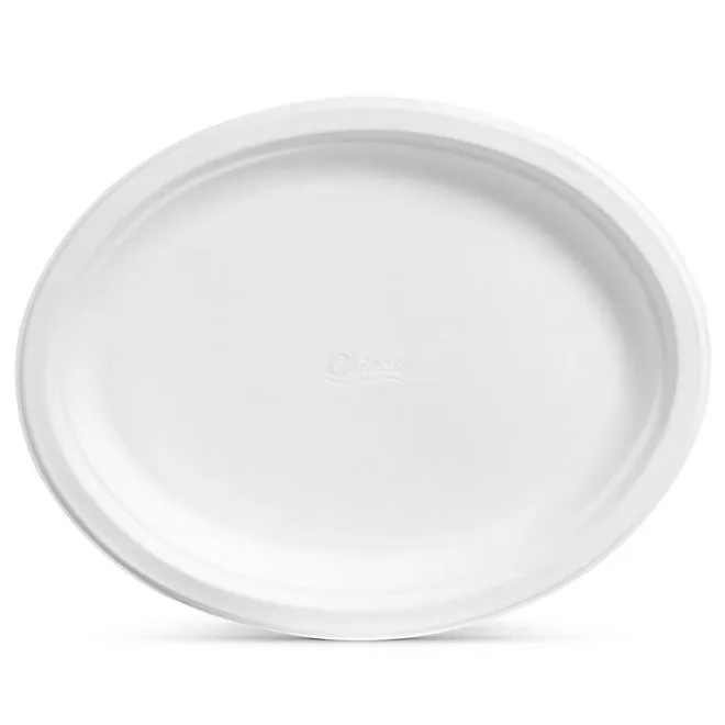 Chinet Classic Platter Paper Plate, 12.63" x 10", 100 ct. 3