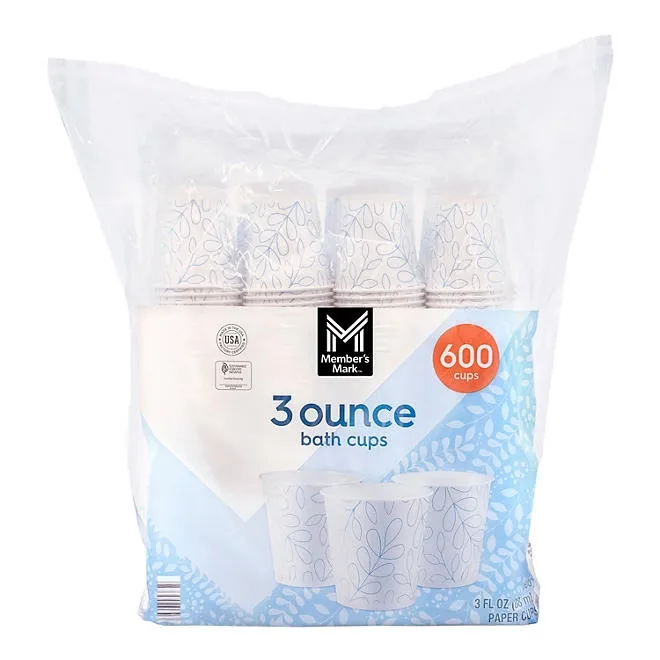 Member's Mark Printed Paper Bath Cold Cup 3 fl. oz., 600 ct. 2