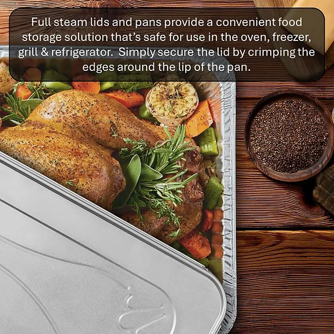 Member's Mark Aluminum Steam Table Pan Lids, Full Size 18 ct. 5