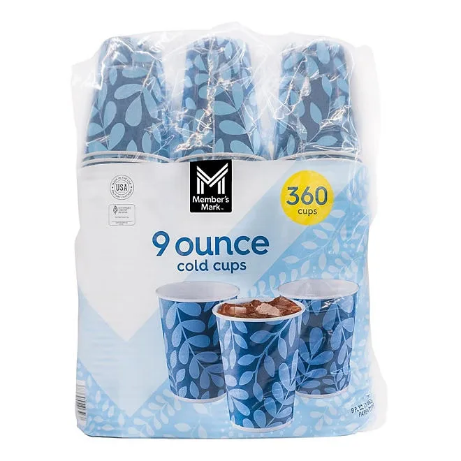 Member's Mark Printed Paper Bath Cold Cup 9 oz., 360 ct. 2