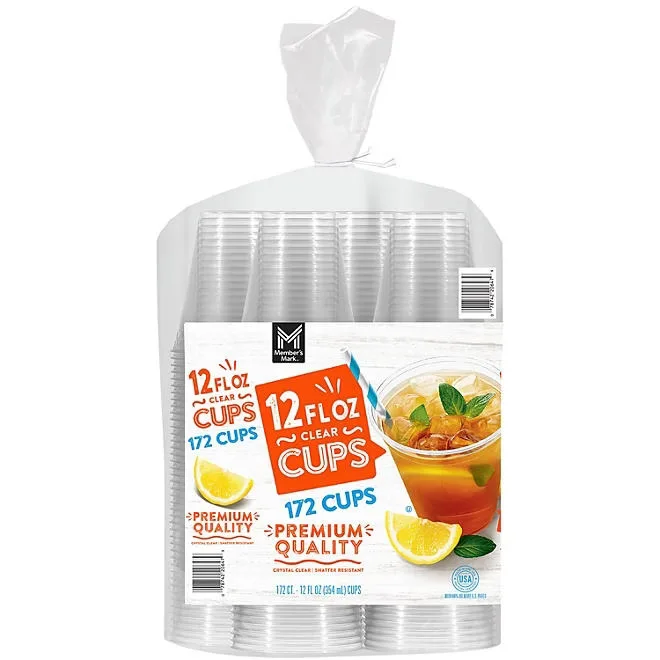 Member's Mark Clear Plastic Cups 12 oz., 172 ct. 2