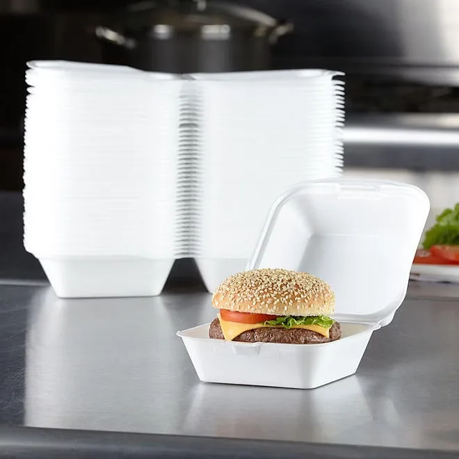 Hefty Supreme Large Sandwich Foam Hinged Lid Containers, 6" 300 ct. 3