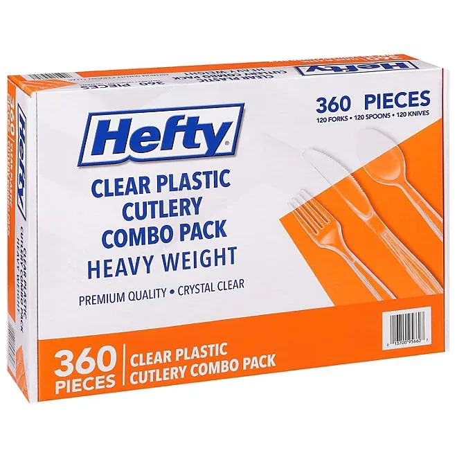 Hefty Clear Plastic Cutlery Combo Pack (360 ct.) 2