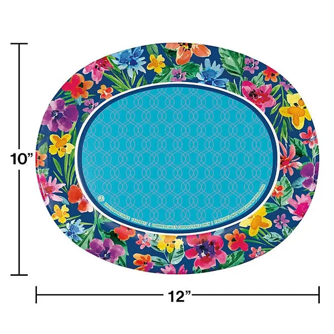 Member's Mark Spring Oval Paper Plates, 10" x 12", 50 ct. 3