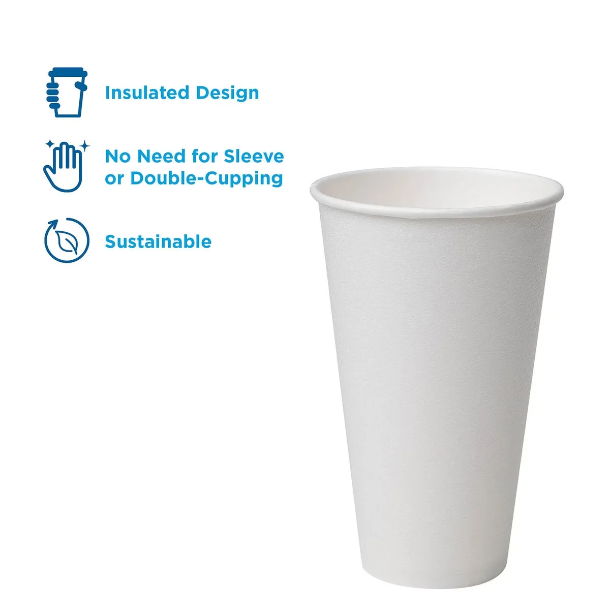 Dixie PerfecTouch White Insulated Paper Cups, Various Sizes 4