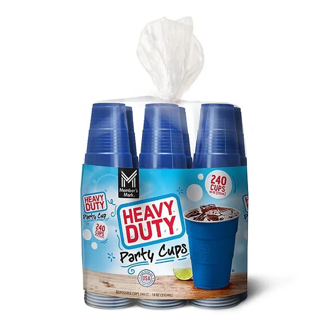 Member's Mark Heavy-Duty Blue Plastic Cups 18 oz., 240 ct. 2