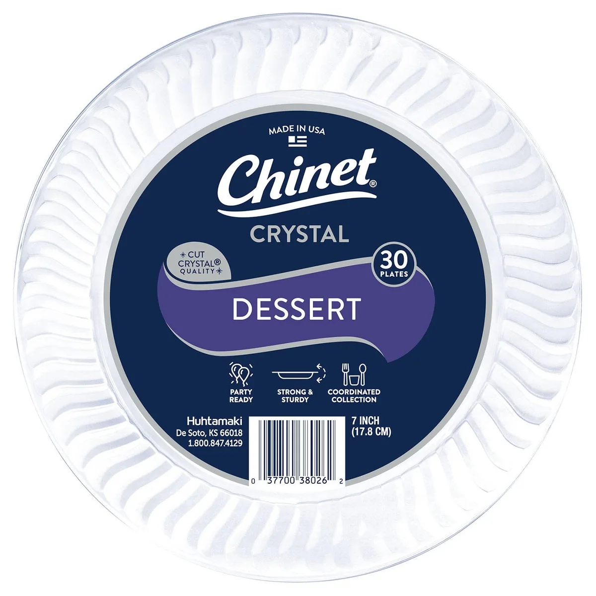 Chinet Crystal Clear Plastic Dessert Plate, 7" 150 ct.