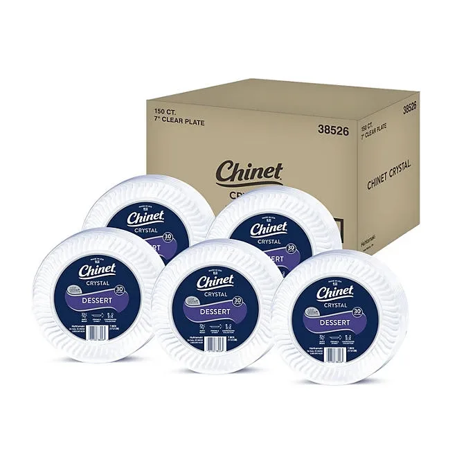 Chinet Crystal Clear Plastic Dessert Plate, 7" 150 ct. 3