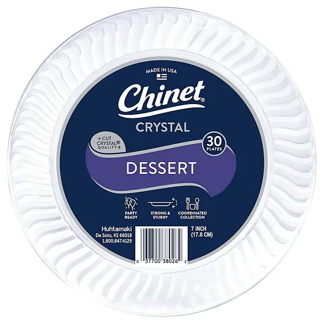 Chinet Crystal Clear Plastic Dessert Plate, 7" 150 ct. 2