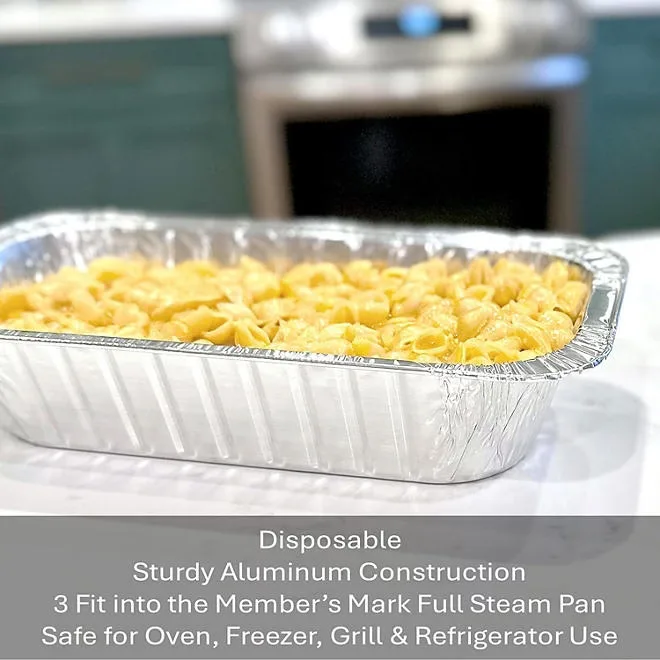 Member's Mark Aluminum Steam Table Pans, 1/3 Size 30 ct. 5