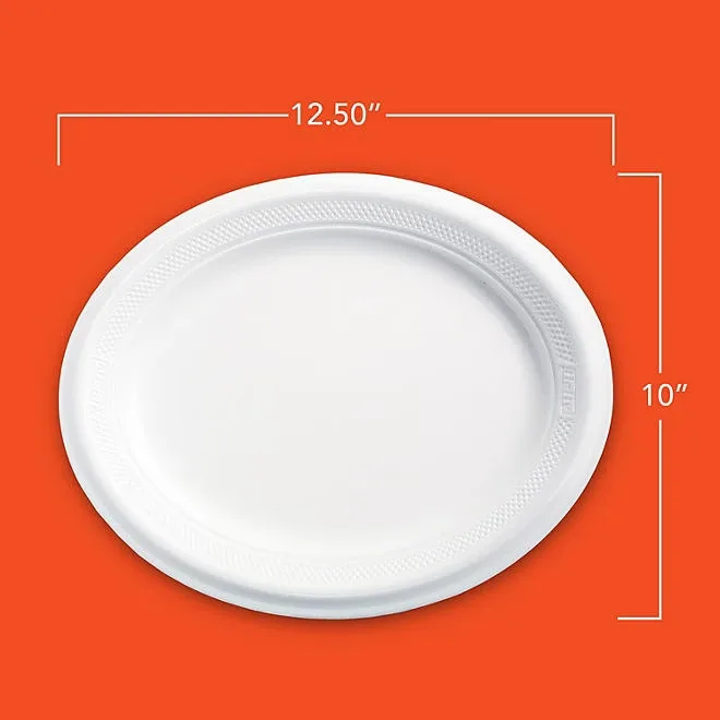 Hefty Supreme Foam Oval Platters, 12.5" x 10", 100 ct. 3
