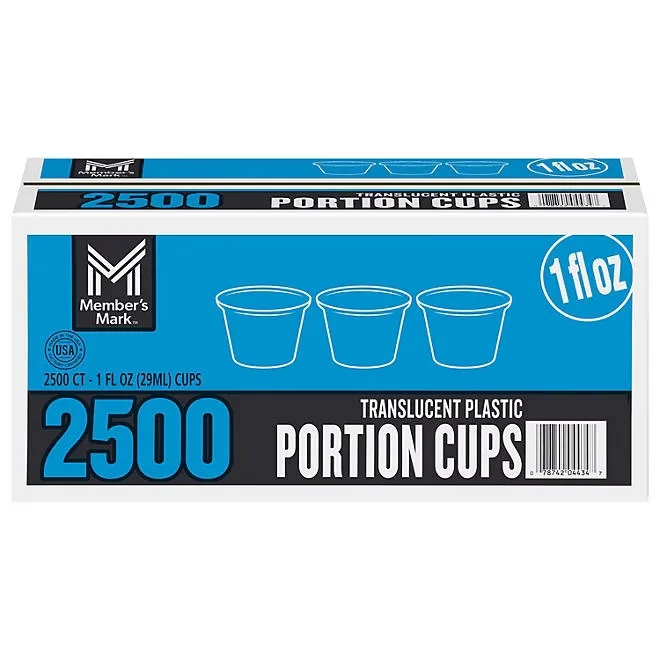 Member's Mark Translucent Plastic Portion Cups 1 fl. oz., 2,500 ct. 2