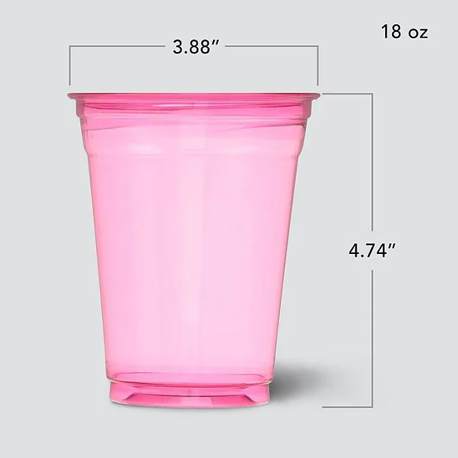 Hefty Party Perfect Translucent Plastic Cup, Spring Colors, 18 oz., 140 ct. 3