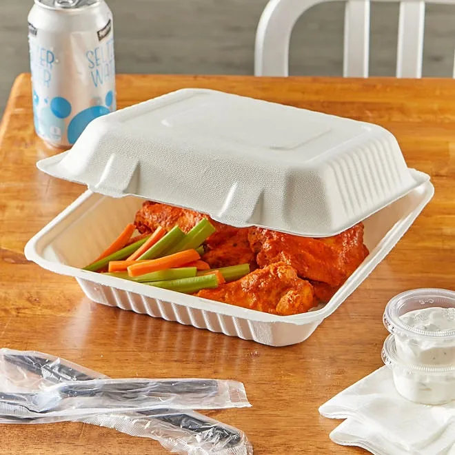 Hefty ECOSAVE 1-Compartment Hinged Lid Container 9" x 9", 50 ct. 5