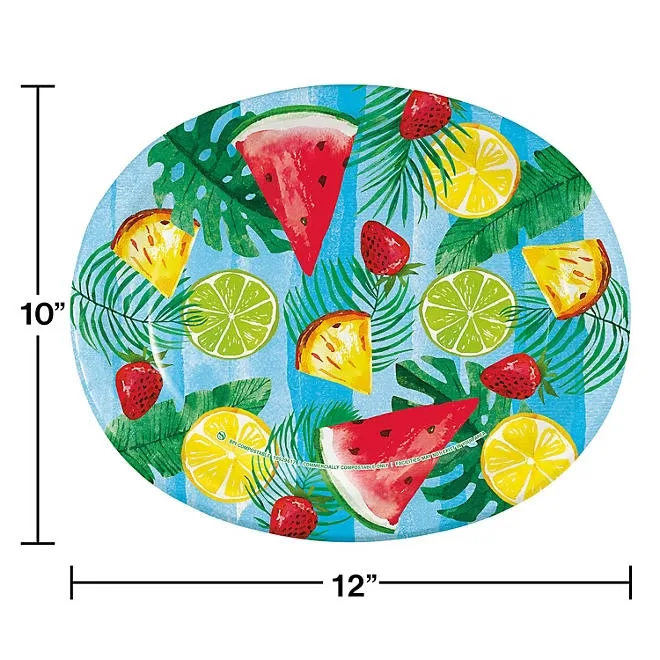 Member's Mark Summer Oval Paper Plates, 10" x 12", 50 ct. 3