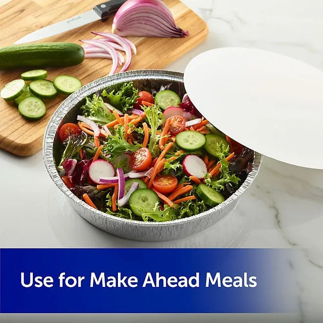 Reynolds 9" Round Foil Take Out Containers with Lids, 20 ct. 5