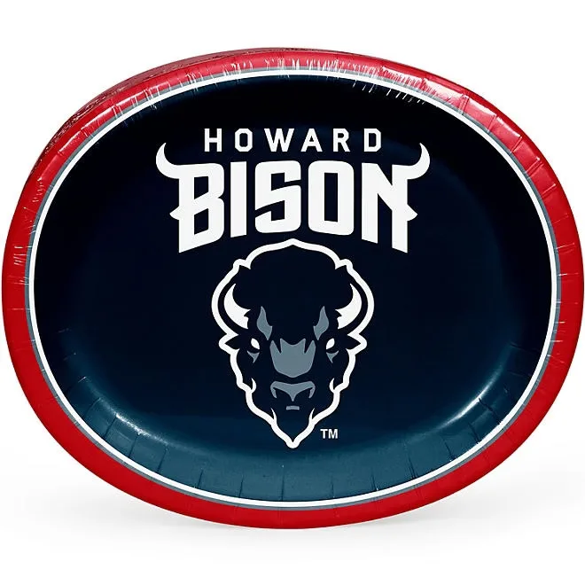 NCAA HBCU Oval Paper Plates, 10" x 12" , 50 ct., Choose Team 3