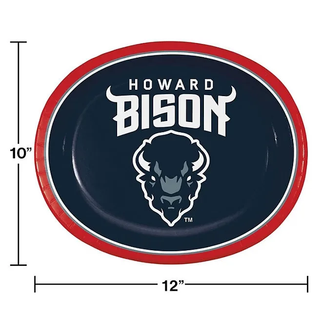 NCAA HBCU Oval Paper Plates, 10" x 12" , 50 ct., Choose Team 4