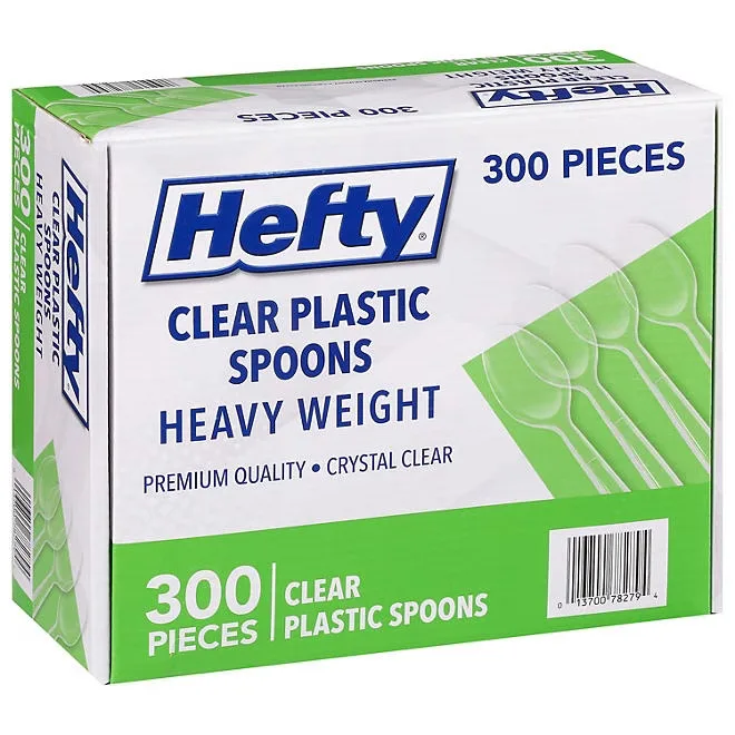 Hefty Clear Heavy-Weight Plastic Spoons 300 ct. 2