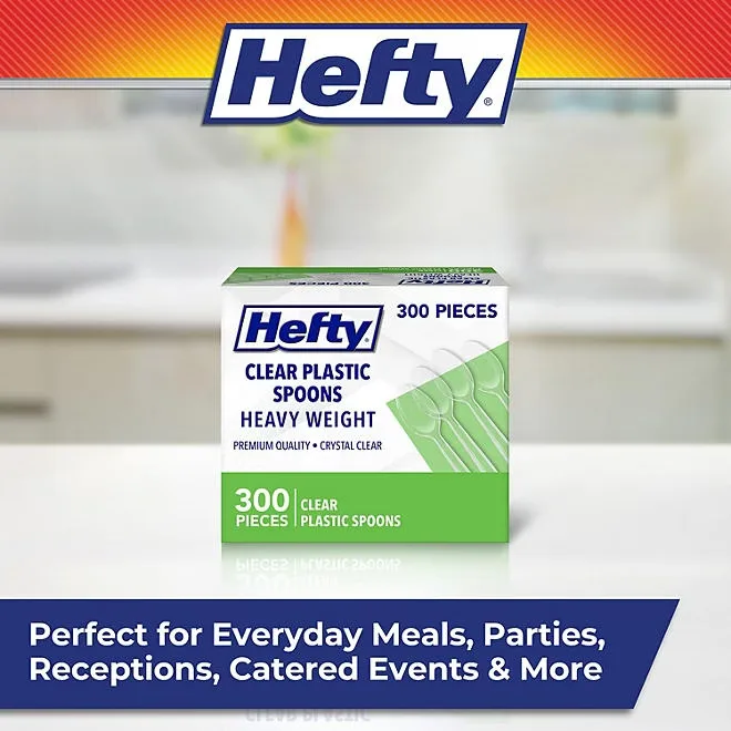 Hefty Clear Heavy-Weight Plastic Spoons 300 ct. 5