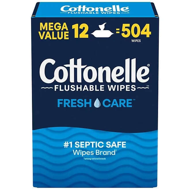 Cottonelle Freshcare Flushable Wipes, 12 ct., 504 wipes 2