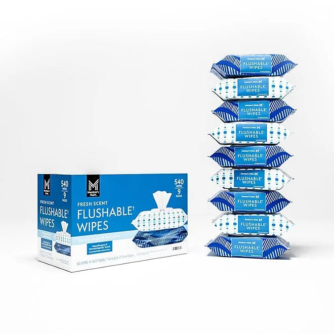 Member's Mark Flushable Wipes, Fresh Scent, 540 ct. 3